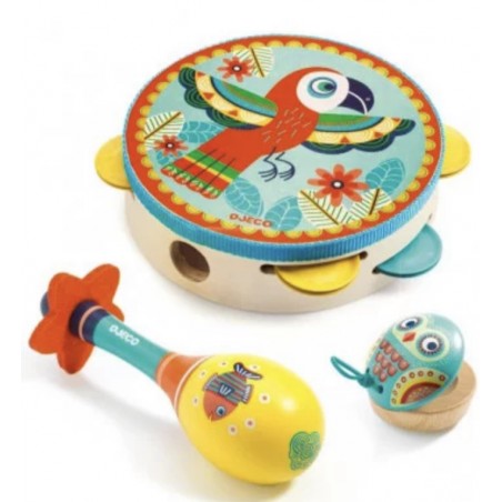 Animambo - Set tambourin / maracas / castagnette