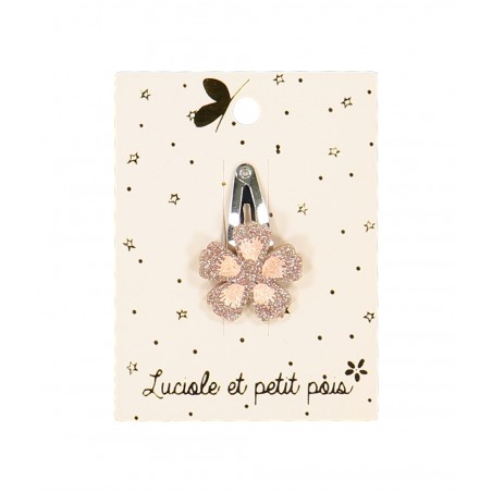 Barrette Mini - Fleur rose