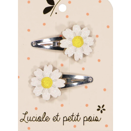 Barrettes paire - Marguerites