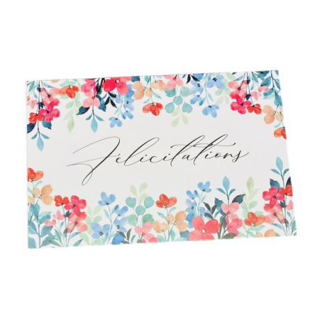 Carte Félicitations - Fleurs éclatantes