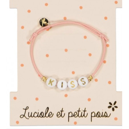 Bracelet cordon élastique - Kiss