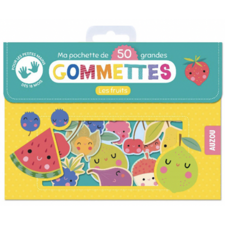 Ma pochette de 50 grandes gommettes - Les fruits