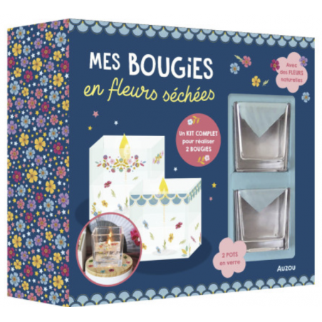 Mes bougies en fleurs séchées