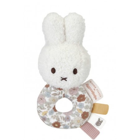 Hochet Miffy tissu - Vintage Flowers