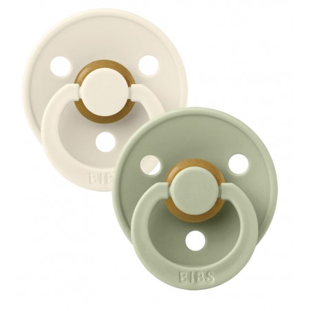 Pack 2 Tétines Bibs anatomique - taille 2 (ivory/sage)
