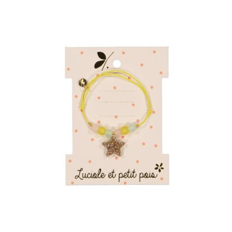 Bracelet cordon élastique - Jaune