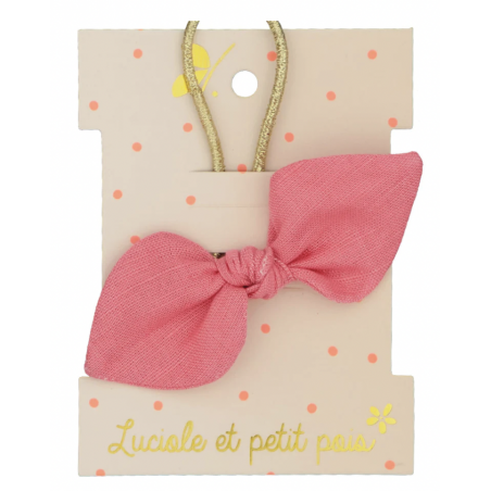 Elastique noeud lapin - Rose bonbon