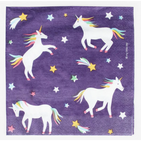 Anniversaire - Serviette - Thème Licorne