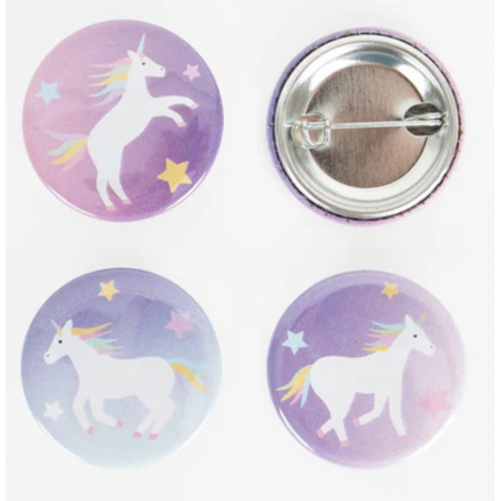 Anniversaire - Badge / Pin's - Thème Licorne -