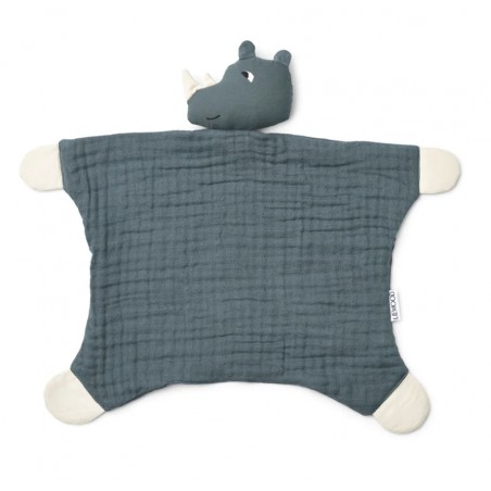 Doudou Addison - Rhino Whale blue