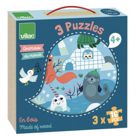 Coffret Puzzles - animaux du monde