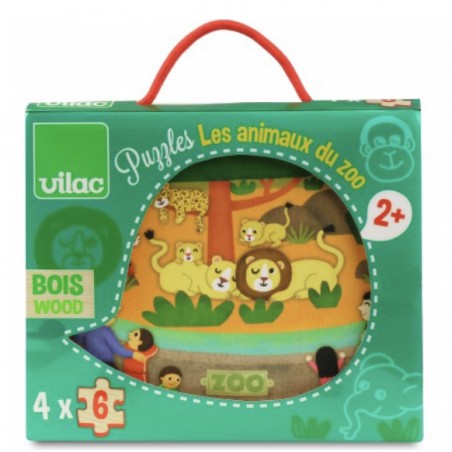 Coffret Puzzles - animaux du zoo