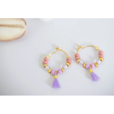 Boucles d'oreilles "Les Ravissantes" - Lilas