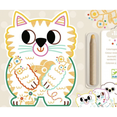 Coloriages à révéler - Animaux familiers