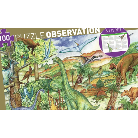 Puzzle d'observation - Les dinosaures