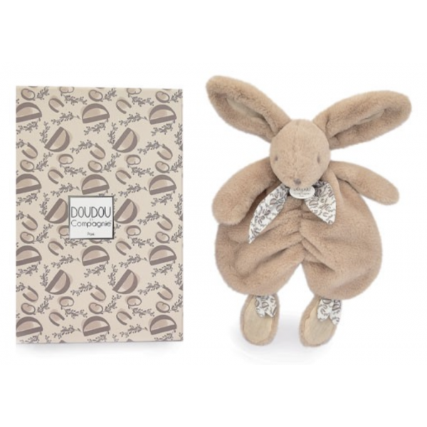 Doudou Lapin Plat - Beige Sable