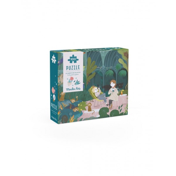 Puzzle au jardin des plantes 100 pcs - les parisiennes