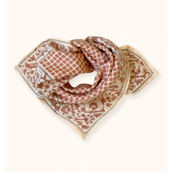 Foulard small - Manika mosaic terracotta