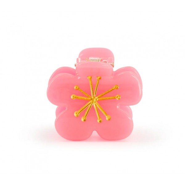 Mini pince - fleur de Sakura rose fluo