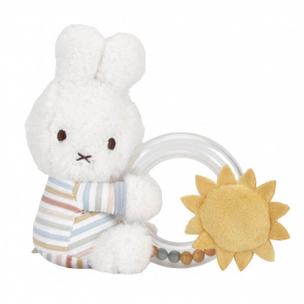 Hochet Miffy avec anneau - Vintage Sunny Stripes