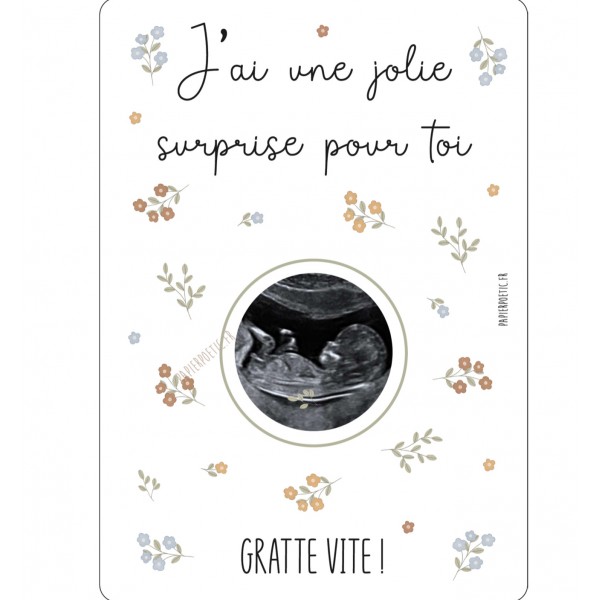 Carte à gratter écho-flower