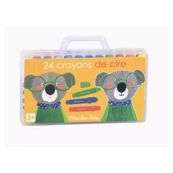 Boîte de 24 crayons de cire- Les popipop