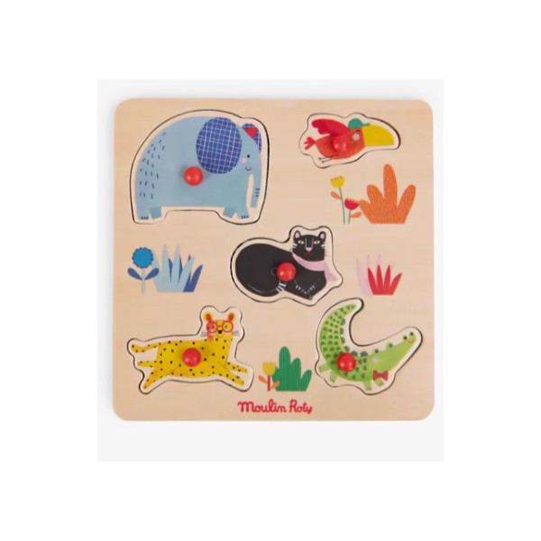 Puzzle encastrable 5 animaux- Les toupitis