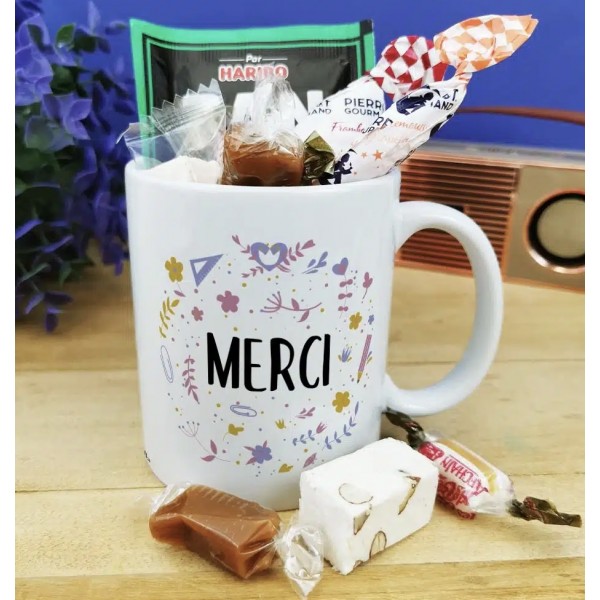 Mug Bonbons des années 60  - Merci