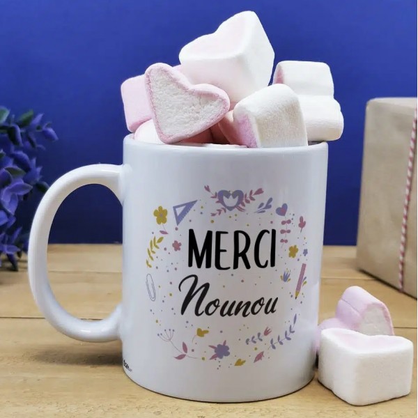 Mug - Merci Nounou  + Guimauves