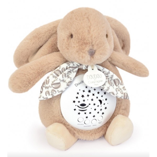 Veilleuse musicale projection - Lapin beige sable