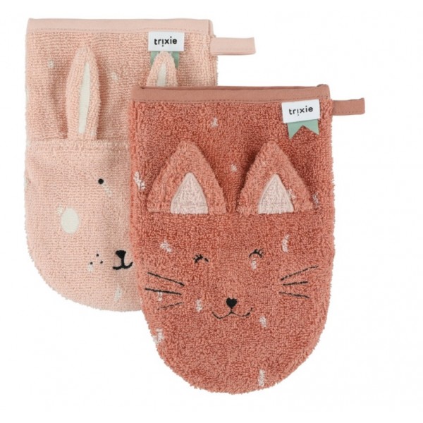 Gant de toilette - Mrs Cat- Mrs Rabbit