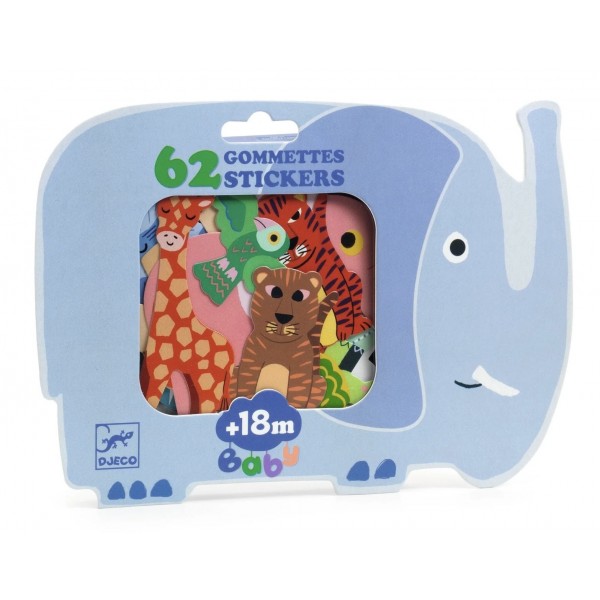 Gommettes Stickers Baby - Animaux de la savane