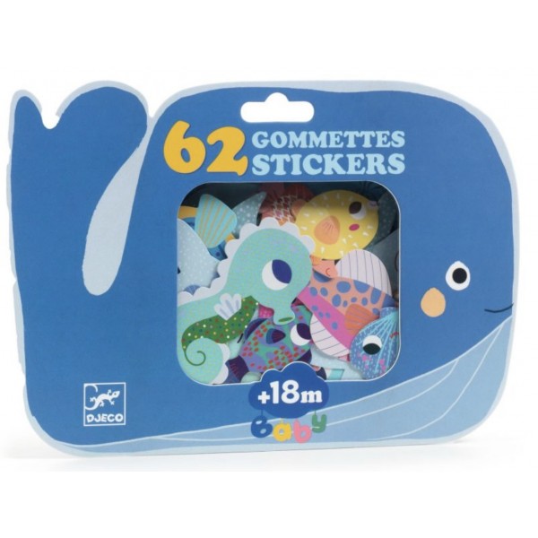 Gommettes Stickers Baby - Animaux de la mer