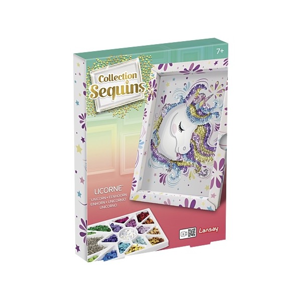 Tableau sequin Licorne - Collection sequins