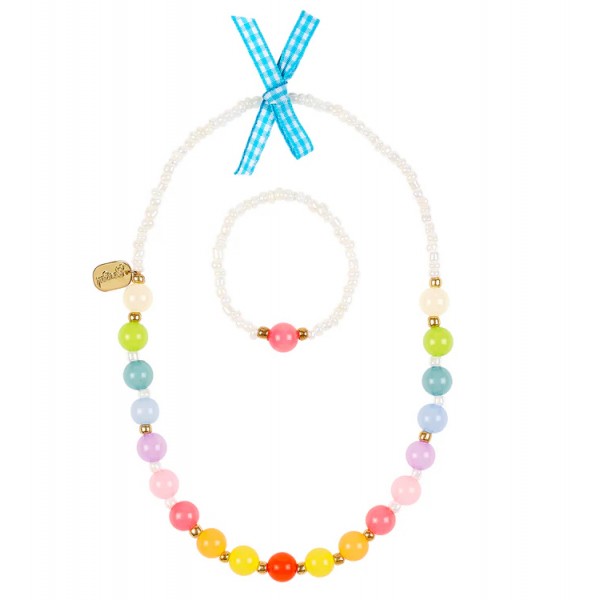 Set collier et bracelet - Elivia - Arc en ciel