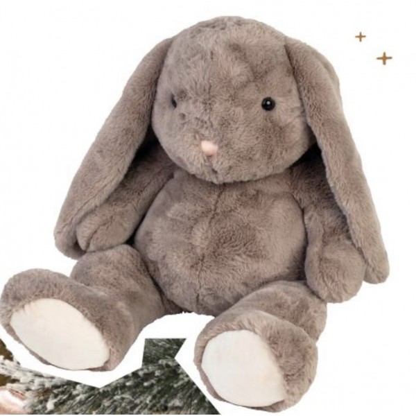 Peluche lapin 45 cm gris