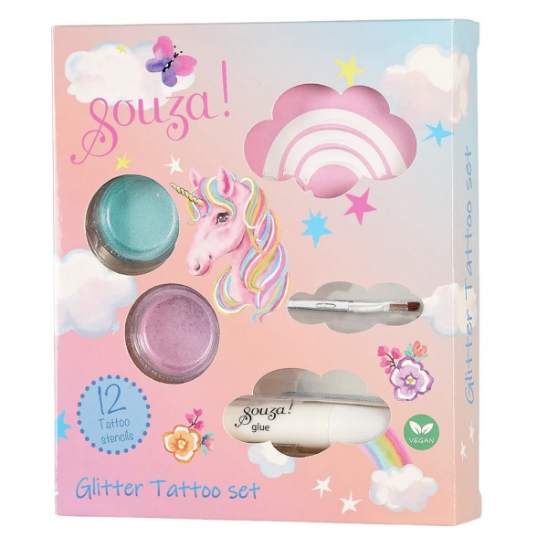 Set tatouages Glitter licorne