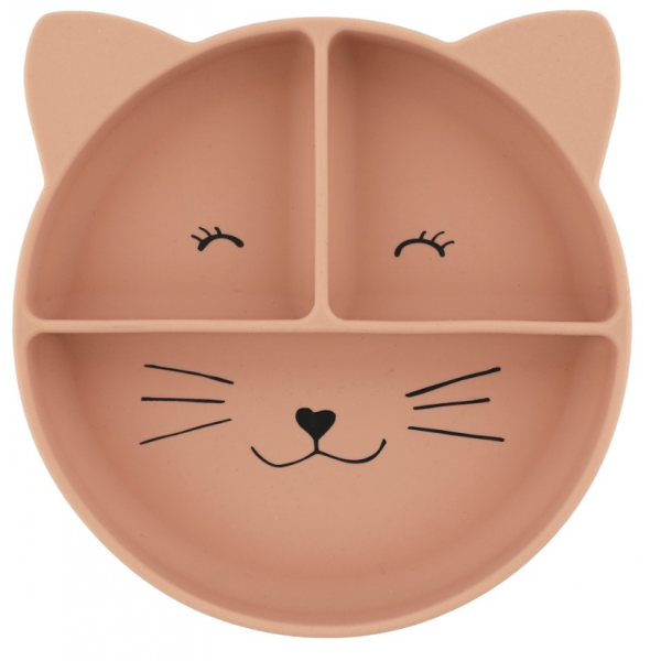 Assiette compartiment avec ventouse - Mrs Cat