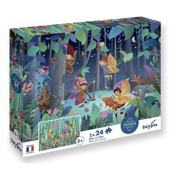 Puzzle - Elfes et Fées 2x 24 pièces