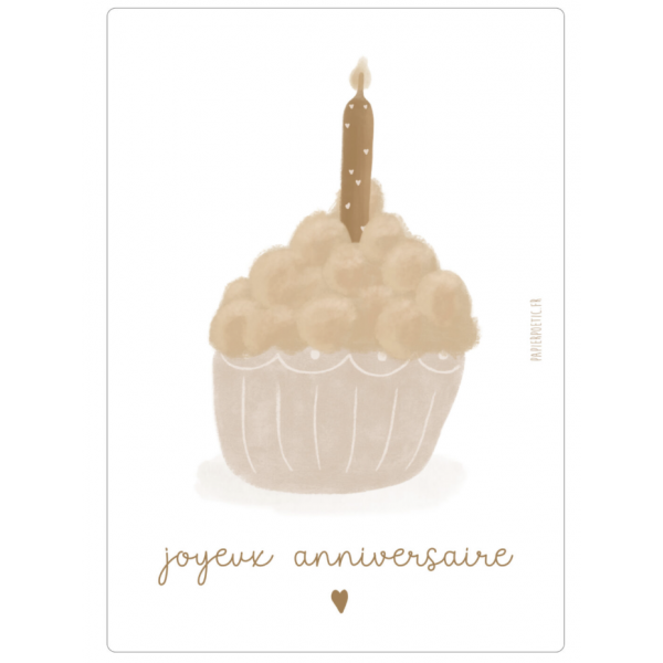 Carte Anniversaire - Brioche