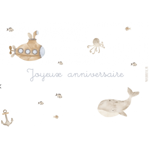 Carte Anniversaire - Océan