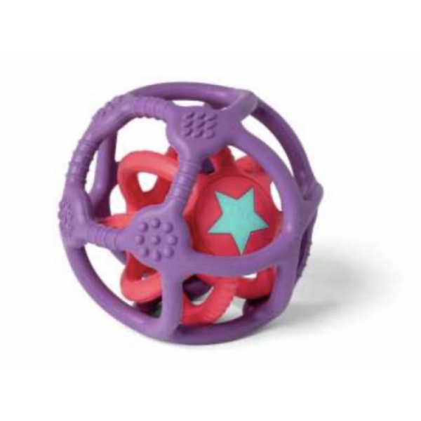 Set de 2 balles sensorielles silicone - violette et rose