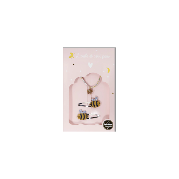 Coffret cadeau - Barrettes abeilles & Bracelet Betsy Ann