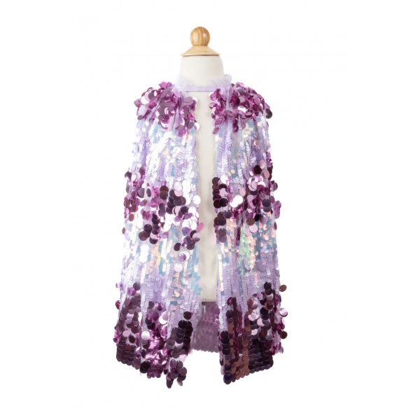 Déguisement - Cape sequins violette 5th avenue - T 4/6 ans