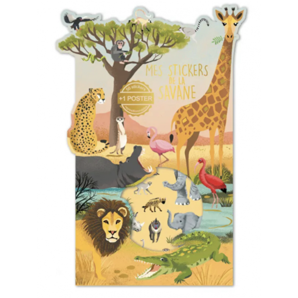 Stickers repositionnables + poster - Savane