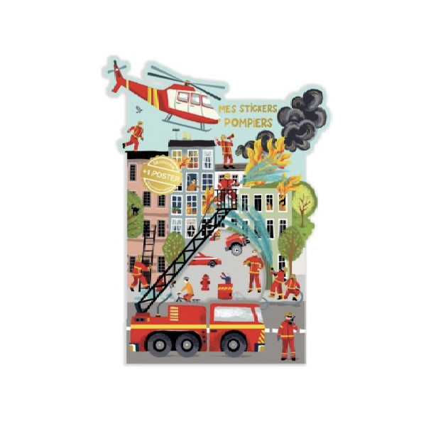 Stickers repositionnables + poster - Pompiers