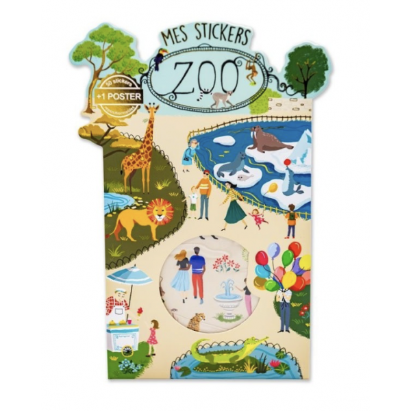 Stickers repositionnables + poster - Zoo