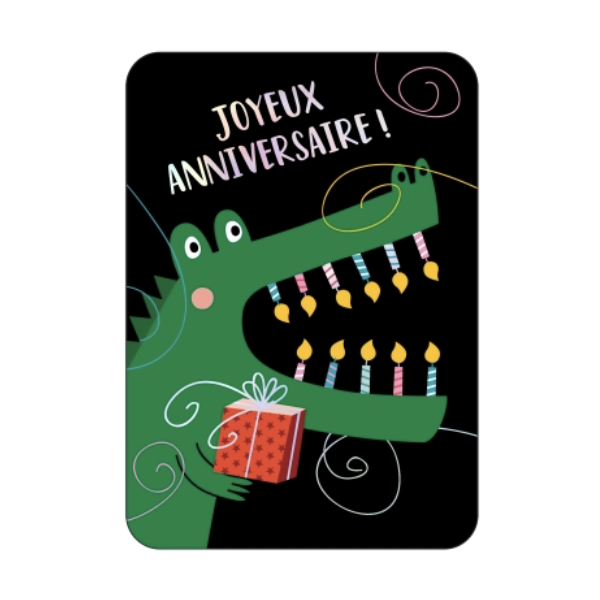 Carte - Joyeux anniversaire Croco