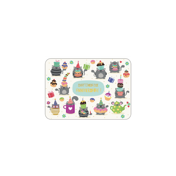 Carte - Joyeux anniversaire chats