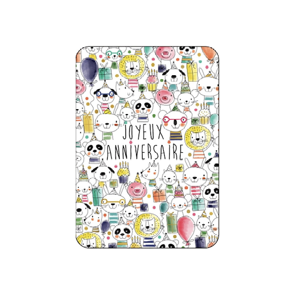 Carte - Joyeux anniversaire animaux